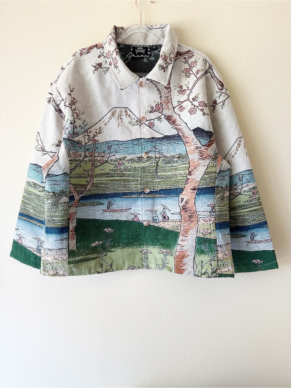 Rebel Vengeance Tapestry Jacket Japanese Landscape Mt. Fuji Asian Scene